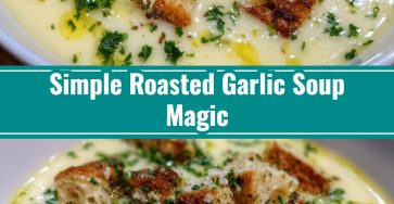 Easy Homemade Creamy Roasted Garlic Soup Recipe