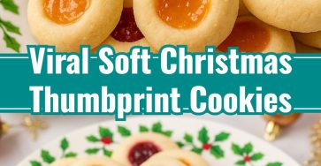 Easy Homemade Soft Christmas Thumbprint Cookies