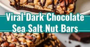 Quick Healthy Homemade Dark Chocolate Sea Salt Nut Bars