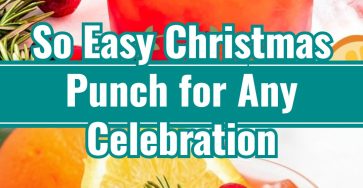 Christmas White Sangria Punch with Cinnamon Syrup