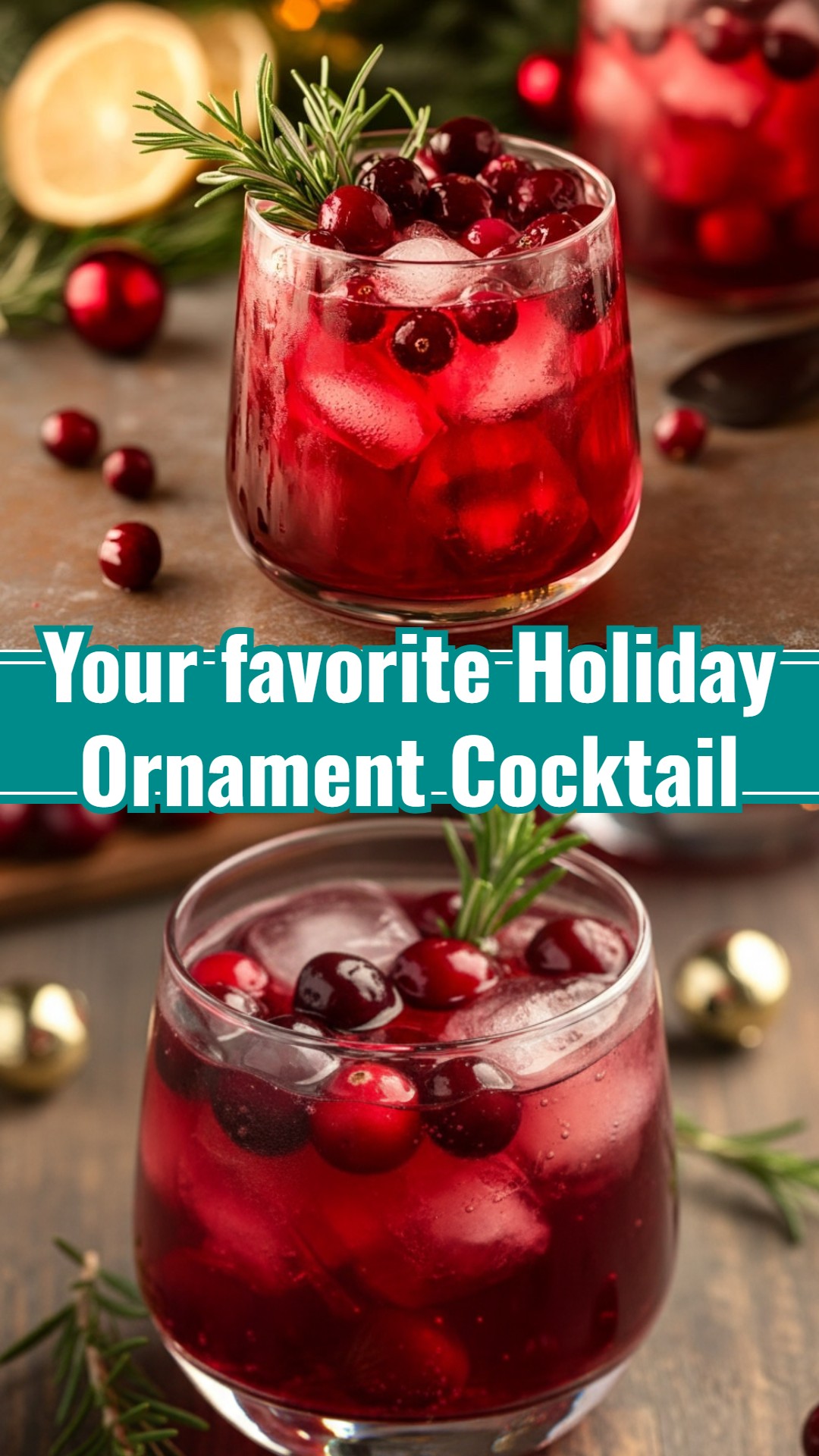 Easy Holiday Ornament Cocktail for Family Christmas Parties
