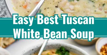Hearty Vegetarian Tuscan White Bean Soup with Spinach