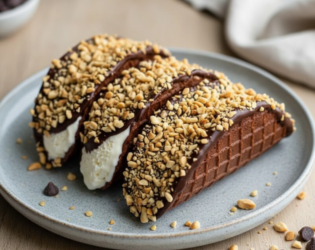 Master Chef Easy Homemade Choco Tacos Sweet Baking Family Snacks serving