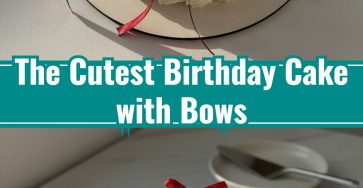 Charming Vintage Aesthetic Bow Birthday Cake