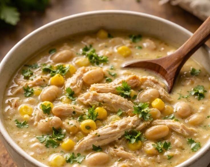 Family Flavor Healthy White Chicken Chili Dinner Recipe overview